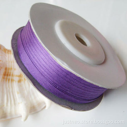 Pure Silk Ribbon, Double-faced Taffeta Satin Embroidery, 2-50mm Wide, Solid Color